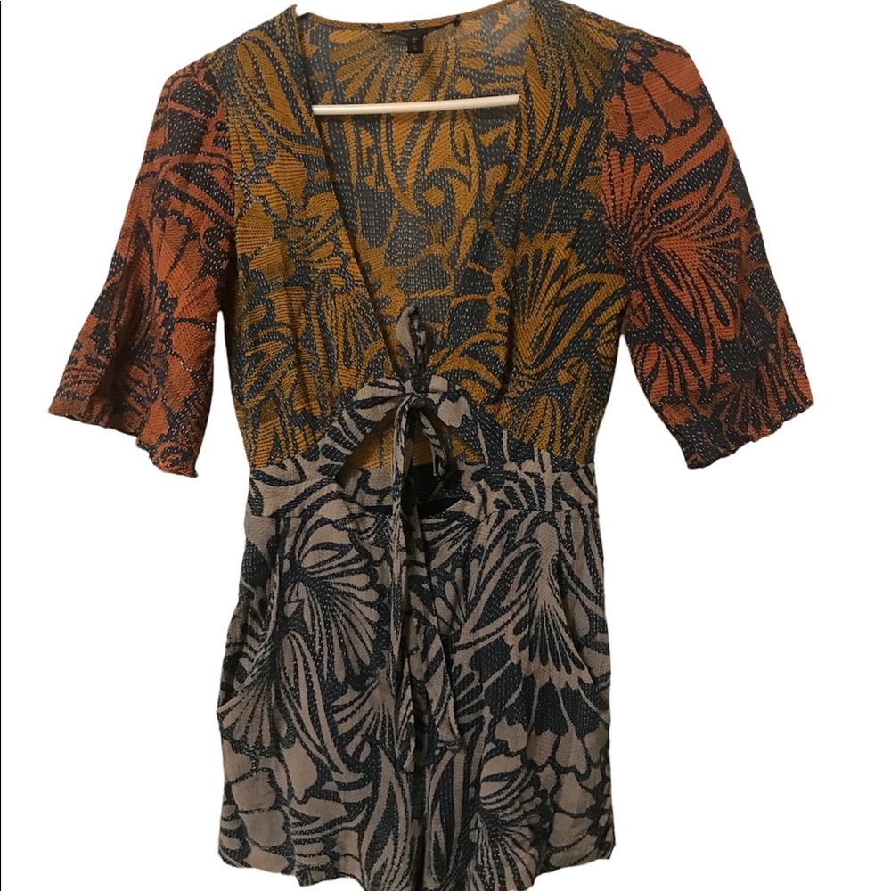 Bcbgmaxariza short sleeve romper XXS